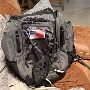 Gray and Black Backpack